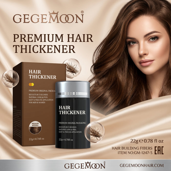 Dark Brown Hair Fiber Powder 22g – Instant Thinning Hair Coverage, Volume Boosting & Natural Looking Finish
