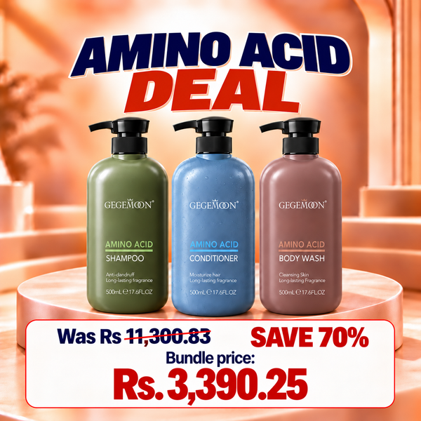 GEGEMOON 3-in-1 Amino Acid Bundle – Shampoo + Conditioner + Body Wash