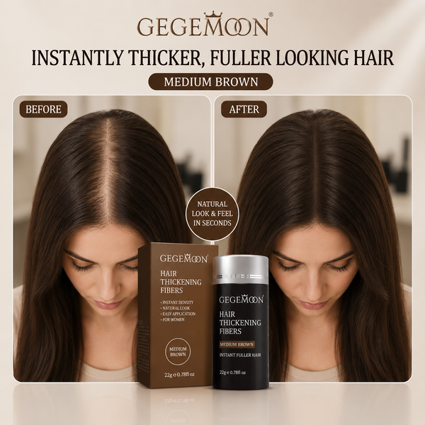 Light Brown Hair Fiber Powder 22g – Instant Thinning Hair Coverage, Volume Boosting & Natural Looking Finish