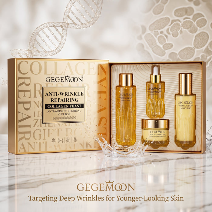 Collagen & Yeast 6-in-1 Skincare Set – Firming, Probiotic Brightening & Deep Hydrating Complete Routine Kit