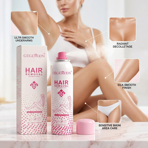 Painless Hair Removal Spray – Fast Acting, Gentle & Smooth Skin Depilatory Spray for Body & Legs