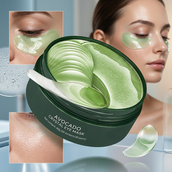 Avocado Crystal Eye Mask 80g – Deep Nourishing, Hydrating & Anti-Puffiness Under Eye Patches