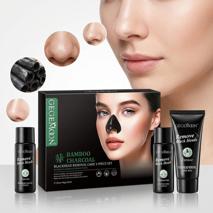 Bamboo Charcoal Black Mask Set – Deep Pore Cleansing, Blackhead Removing & Detoxifying Facial Mask Kit