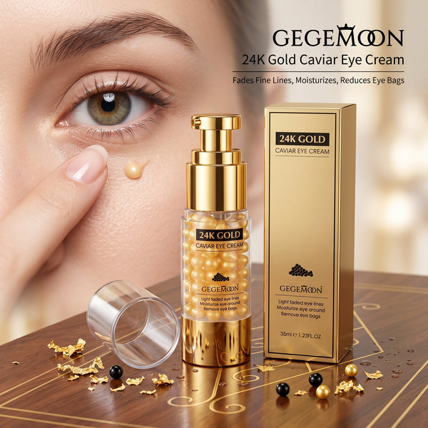 24K Gold & Caviar Luxury Eye Cream – Anti-Aging, Firming & Radiance Boosting Premium Under Eye Treatment