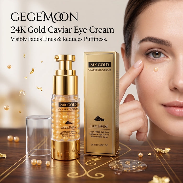 24K Gold & Caviar Luxury Eye Cream – Anti-Aging, Firming & Radiance Boosting Premium Under Eye Treatment