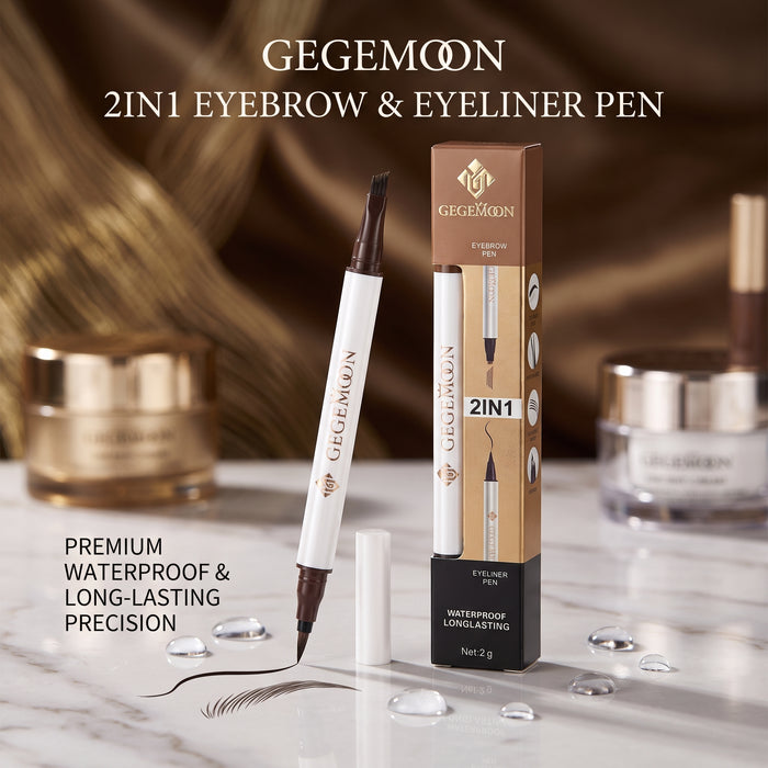 Eyebrow Pencil & Brush Set 2-in-1 – Defining, Filling & Natural Looking Brow Styling Kit