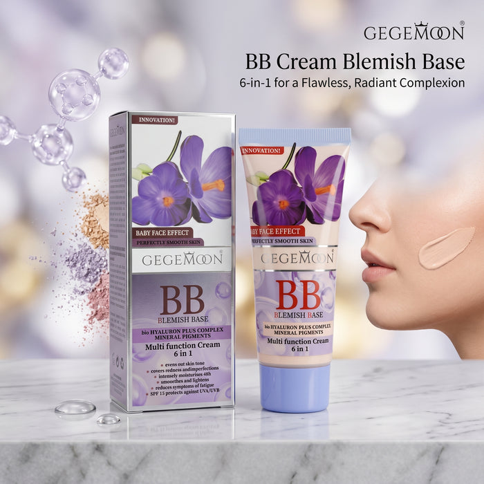 Purple BB Cream 65ml – Color Correcting, Dullness Brightening & Lightweight Skin Perfecting Tinted Moisturizer