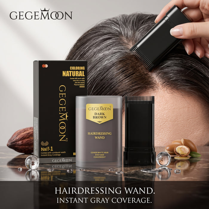 Hair Colour Pigment Stick with Brush – Instant Root Touch-Up, Grey Coverage & Hairline Filling Pen