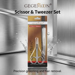 2-in-1 Scissors & Tweezer Beauty Tools Kit – Precision Grooming, Stainless Steel & Multi-Purpose Set