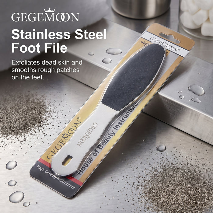 Silver Stainless Steel Foot File – Professional Callus Remover, Dead Skin Exfoliator & Smooth Heel Tool