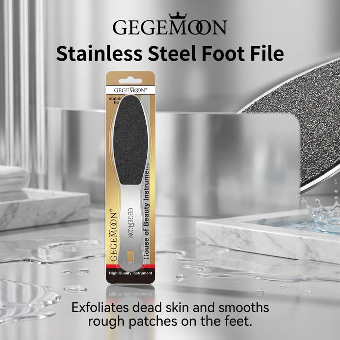 Silver Stainless Steel Foot File – Professional Callus Remover, Dead Skin Exfoliator & Smooth Heel Tool