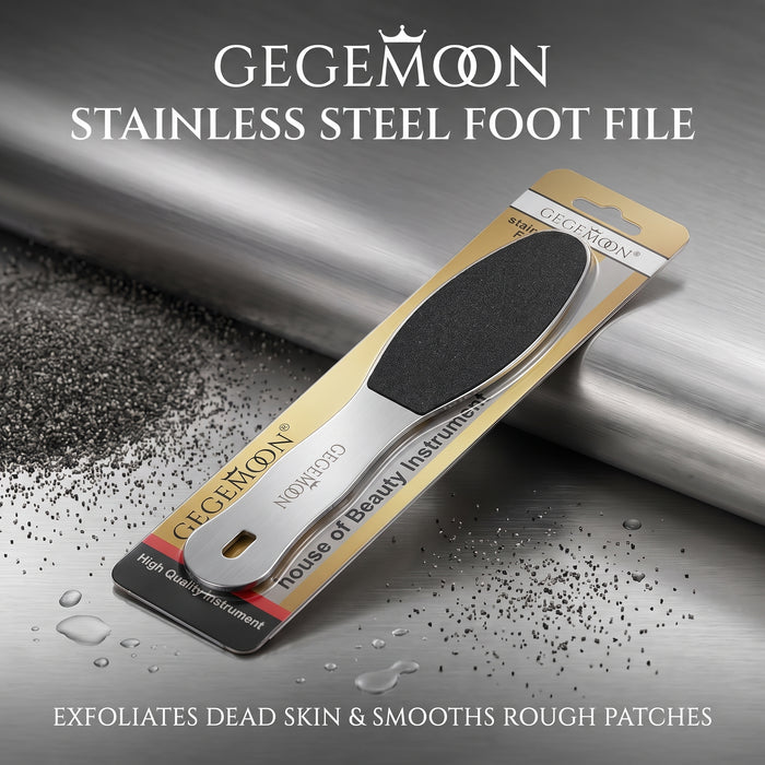 Silver Stainless Steel Foot File – Professional Callus Remover, Dead Skin Exfoliator & Smooth Heel Tool