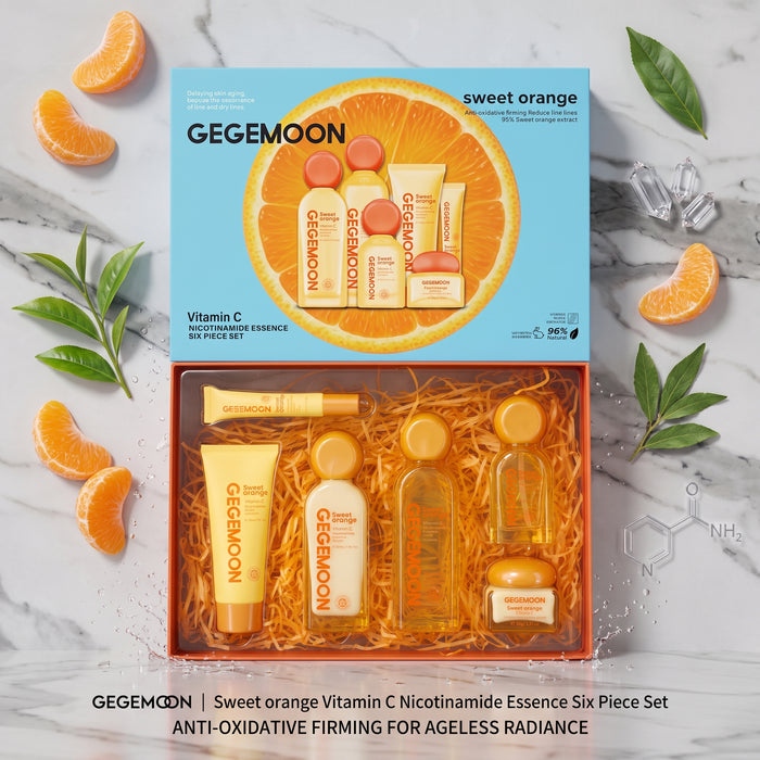 Vitamin C Brightening Skincare Set – Antioxidant Glow Boosting, Even Skin Tone & Radiance Enhancing Complete Routine Kit