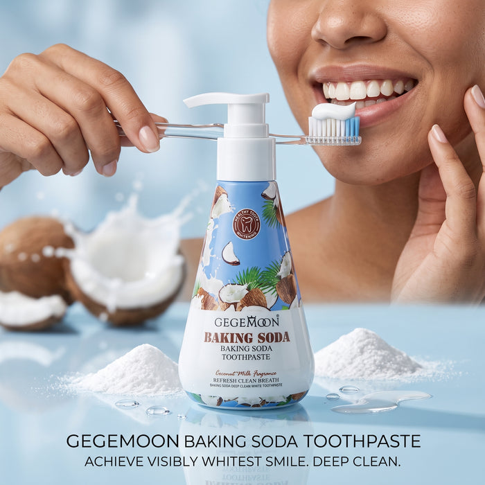 Baking Soda Whitening Toothpaste – Deep Stain Removing, Enamel Safe & Fresh Breath Daily Dental Care