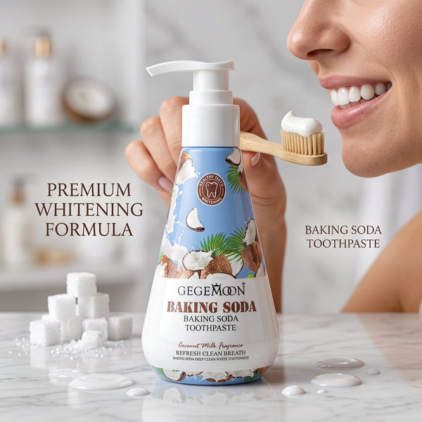 Baking Soda Whitening Toothpaste – Deep Stain Removing, Enamel Safe & Fresh Breath Daily Dental Care