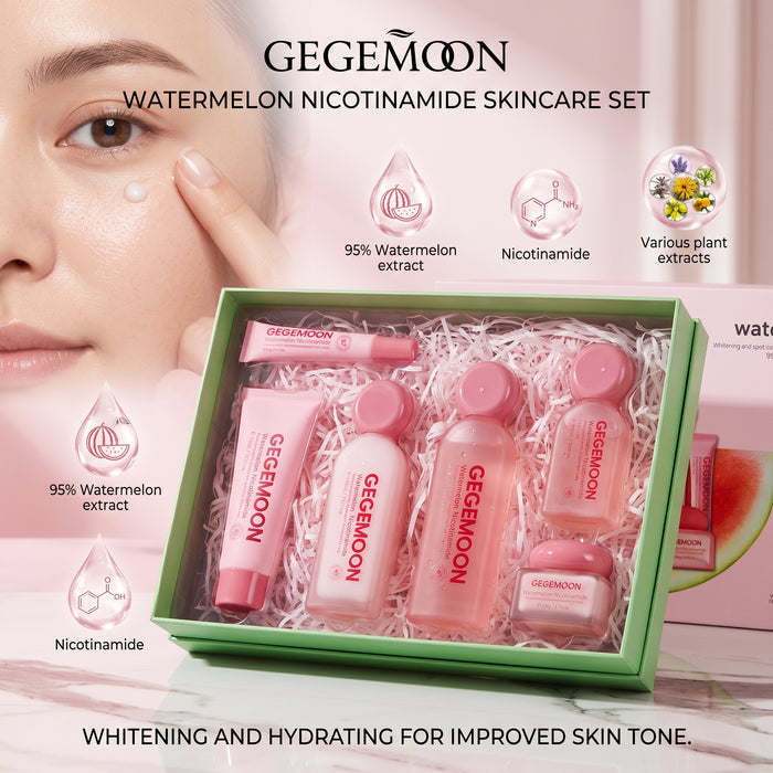 Watermelon Hydrating Skincare Set – Deep Moisturizing, Brightening & Skin Refreshing Complete Routine Kit