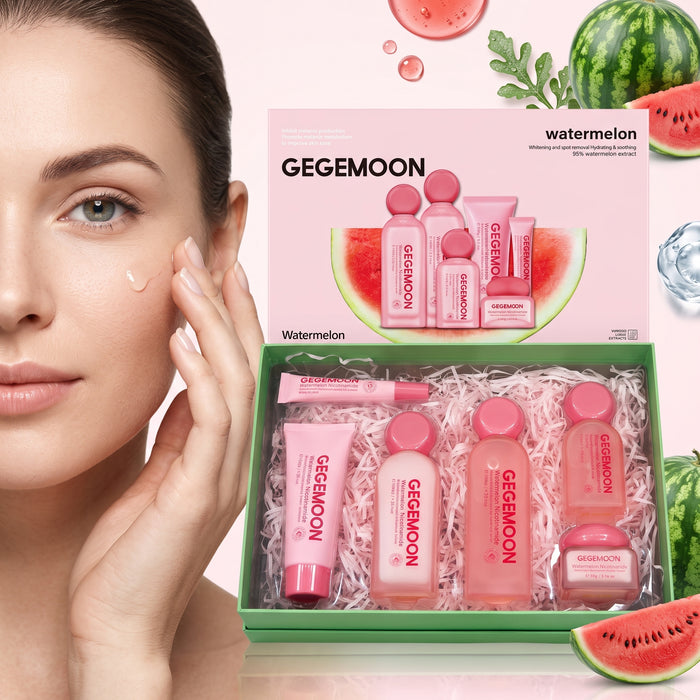 Watermelon Hydrating Skincare Set – Deep Moisturizing, Brightening & Skin Refreshing Complete Routine Kit