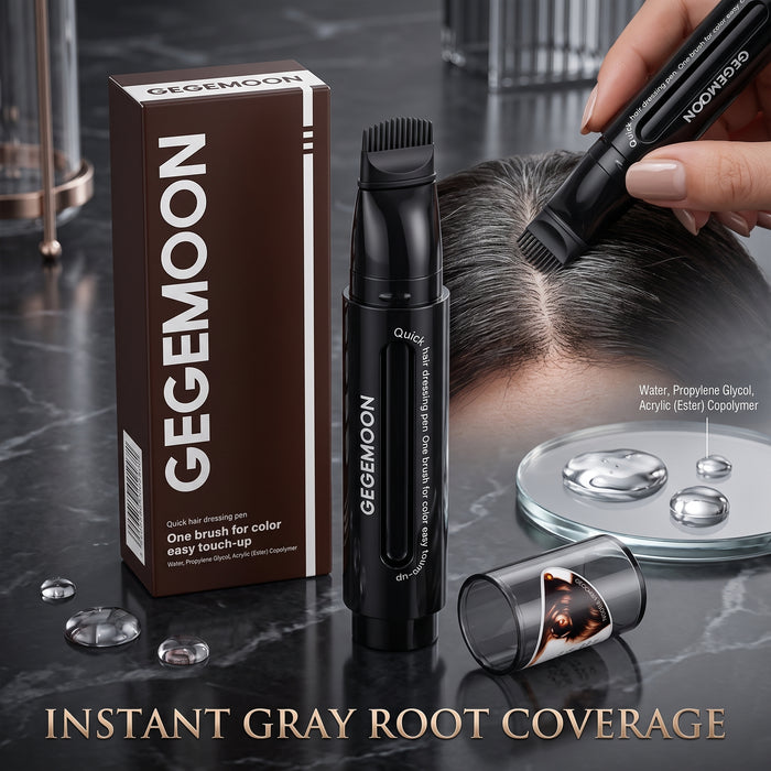 Hair Colour Dressing Pen – Instant Root Touch-Up, Grey Coverage & Hairline Filling Styling Pen (Shade 2)