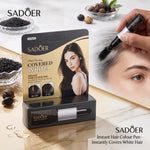 Sadoer Plant Colouring Hair Touch-Up Stick – Instant Grey Coverage, Root Concealing & Natural Finish Hair Color Pen