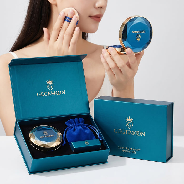 2-in-1 Fancy Air Cushion Foundation & Concealer – Lightweight Full Coverage, Natural Glow & Long-Lasting Makeup (Shade 2)