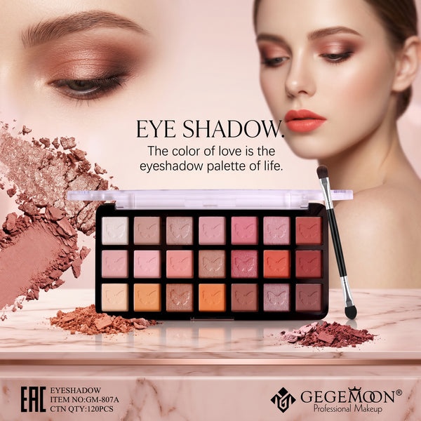 21-Color Eyeshadow Palette A – Rich Pigmented Matte & Shimmer Shades for Versatile Day & Night Eye Looks