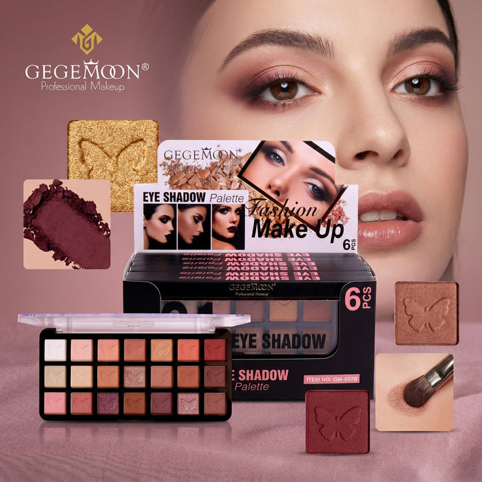 21-Color Eyeshadow Palette B – Rich Pigmented Matte & Shimmer Shades for Versatile Day & Night Eye Looks