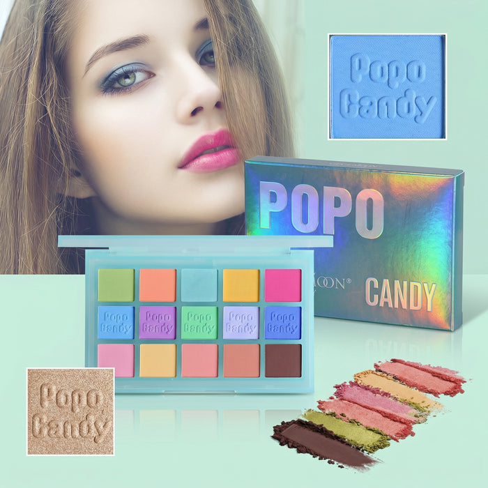 Popo Candy 15-Color Eyeshadow Palette – Fun & Playful Pink, Purple & Sweet Shades for Bold Eye Looks