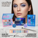 Blue Toning 15-Color Eyeshadow Palette – Smoky, Cool & Icy Shades for Dramatic Eye Makeup Looks