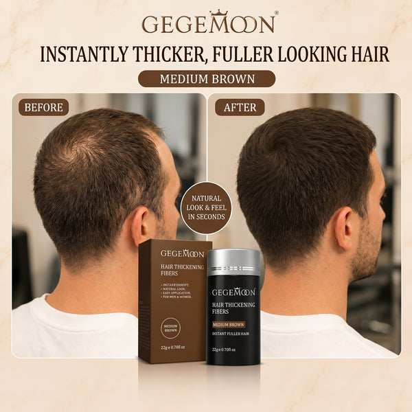 Medium Brown Hair Fiber Powder 22g – Instant Thinning Hair Coverage, Volume Boosting & Natural Looking Finish