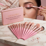 13-in-1 Professional Makeup Brush Set – Complete Face & Eye Blending, Contouring & Application Kit with Pouch