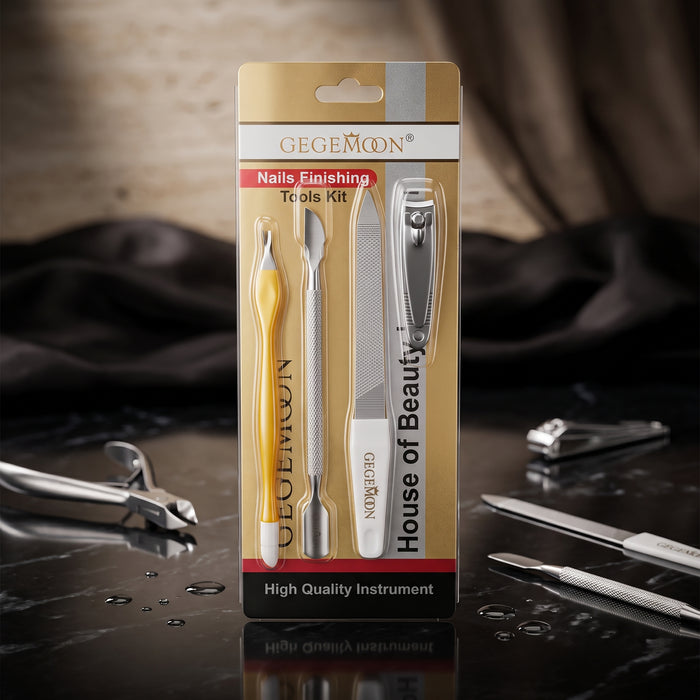 Nail Finishing Tool Kit 4-Piece – Professional Buffer, Filer & Polishing Set for Salon-Quality Nails at Home