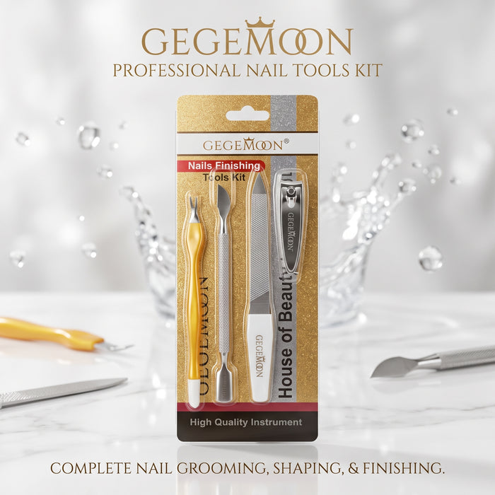 Nail Finishing Tool Kit 4-Piece – Professional Buffer, Filer & Polishing Set for Salon-Quality Nails at Home