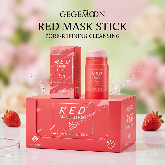Strawberry Red Brightening Mask Stick – Antioxidant, Radiance Boosting & Deep Nourishing Solid Face Mask