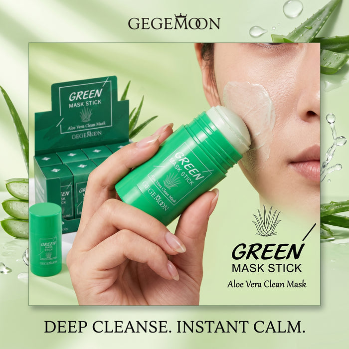 Aloe Vera Green Mask Stick – Soothing, Deep Pore Cleansing & Oil Control Solid Face Mask (Style 2)
