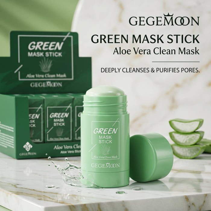 Aloe Vera Green Mask Stick – Soothing, Deep Pore Cleansing & Oil Control Solid Face Mask (Style 1)