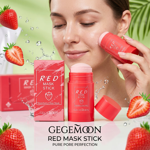 Strawberry Red Brightening Mask Stick – Antioxidant, Radiance Boosting & Deep Nourishing Solid Face Mask
