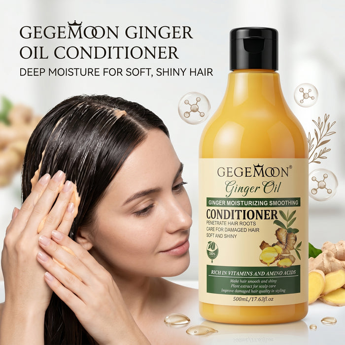 Ginger Moisturizing Hair Conditioner 500ml – Deep Nourishing, Scalp Stimulating & Frizz Control Treatment