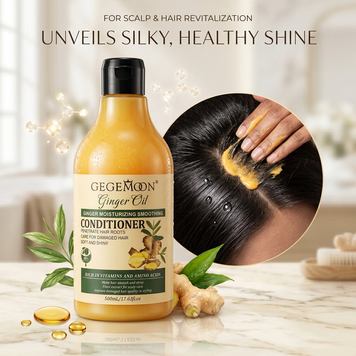 Ginger Moisturizing Hair Conditioner 500ml – Deep Nourishing, Scalp Stimulating & Frizz Control Treatment