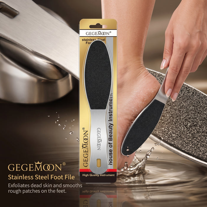 Silver Stainless Steel Foot File – Professional Callus Remover, Dead Skin Exfoliator & Smooth Heel Tool
