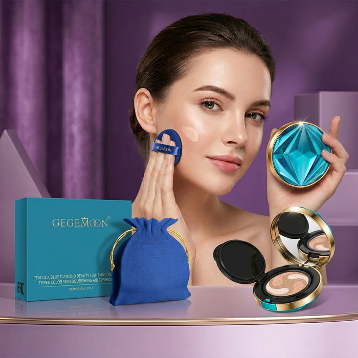 2-in-1 Fancy Air Cushion Foundation & Concealer – Lightweight Full Coverage, Natural Glow & Long-Lasting Makeup (Shade 2)
