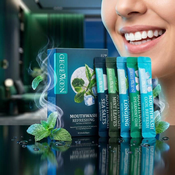 Mint Iced Mouthwash Assorted Mix – Antibacterial, Breath Freshening & Gum Protecting Oral Rinse Collection