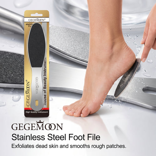 Silver Stainless Steel Foot File – Professional Callus Remover, Dead Skin Exfoliator & Smooth Heel Tool