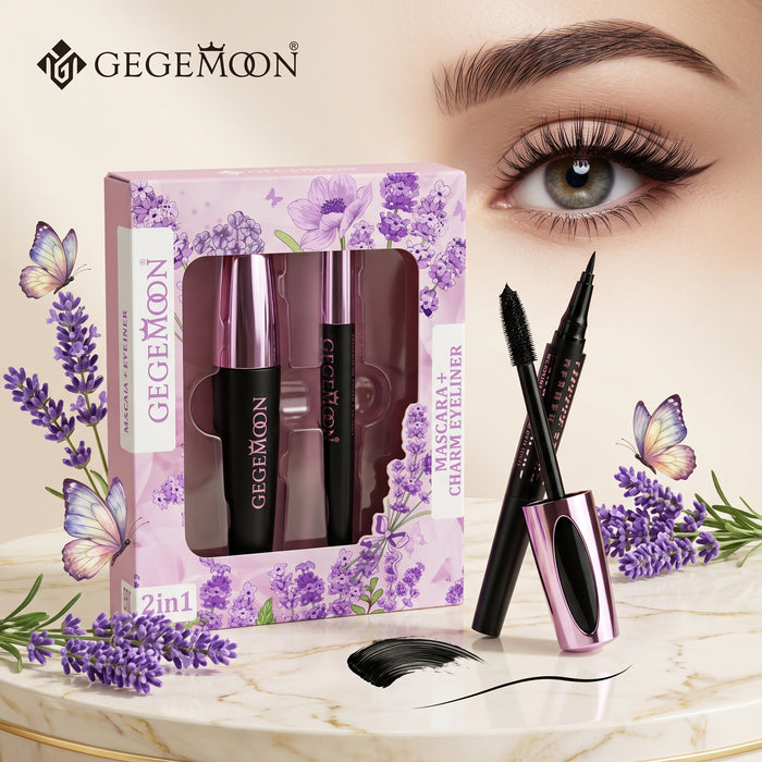 Charm Mascara & Eyeliner, 2-in-1 – Waterproof Lengthening Lashes & Bold Eye Definition Makeup Pen