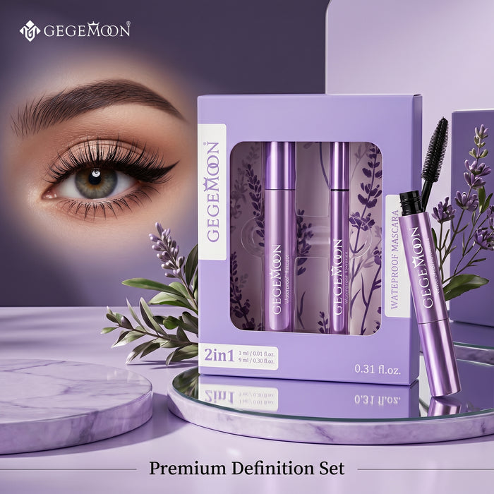 Mascara & Eyeliner Pen 2-in-1  – Long-Lasting Volumizing Lashes & Precise Eye Defining Makeup