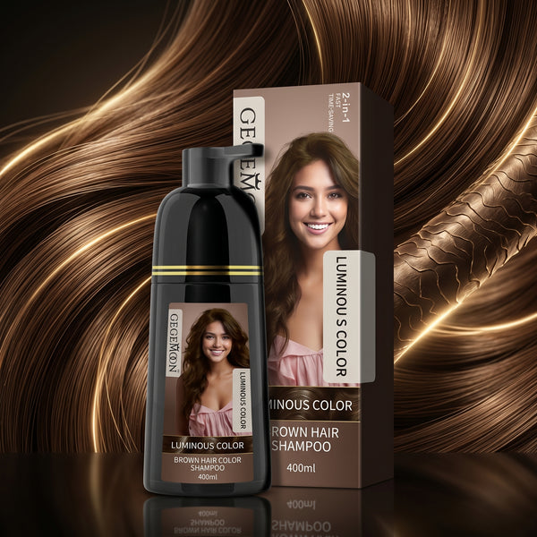 2-in-1  Hair Colour & Shampoo 400ml – Long-Lasting Color with Shine Finish (Brown)