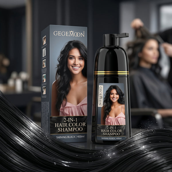 2-in-1 Hair Colour & Shampoo 400ml – Long-Lasting Color with Strong Hold & Shine Finish (Black)