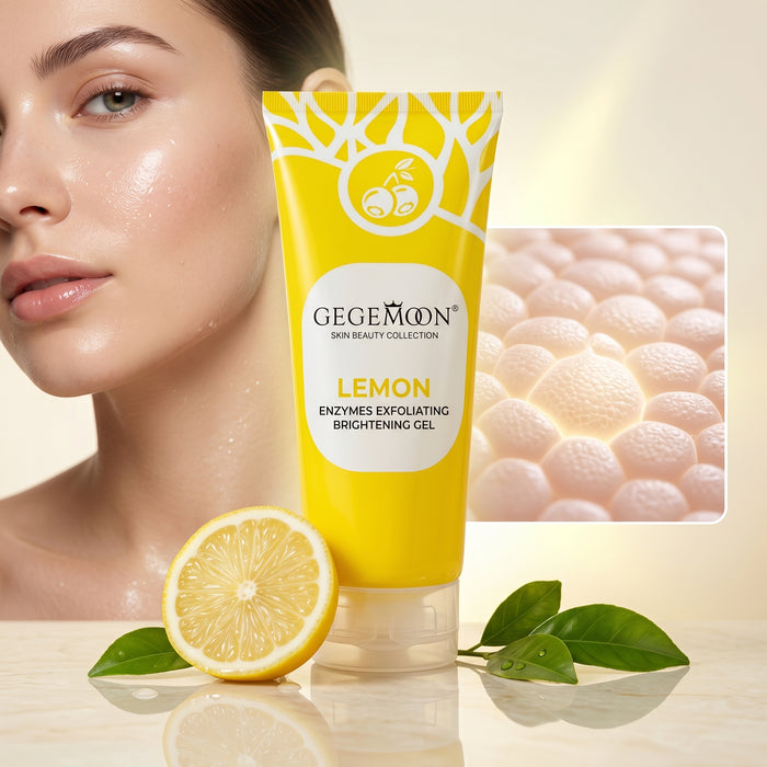 Lemon Exfoliating Scrub Gel – Brightening Vitamin C Deep Cleansing & Pore Refining Face & Body Gel