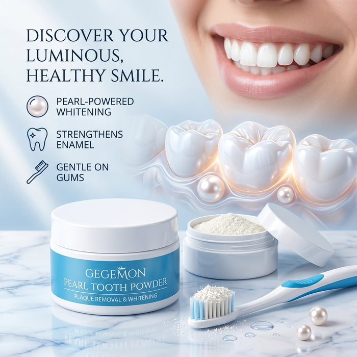 Pearl Whitening Tooth Powder – Luxurious Stain Removing, Polishing & Brightening Dental Powder for a Radiant Smile
