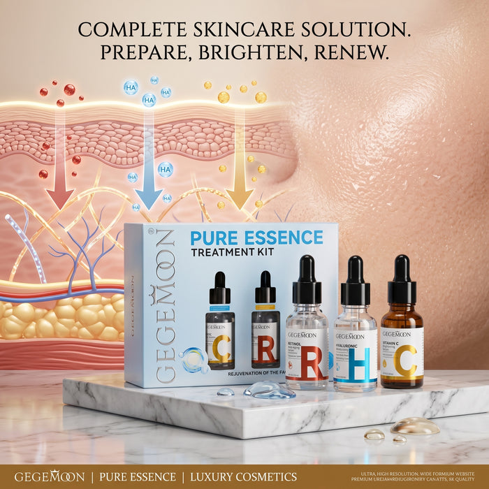 Pure Essence Treatment Serum Set 3-in-1 – Brightening, Anti-Aging & Deep Hydrating Concentrated Serum Collection