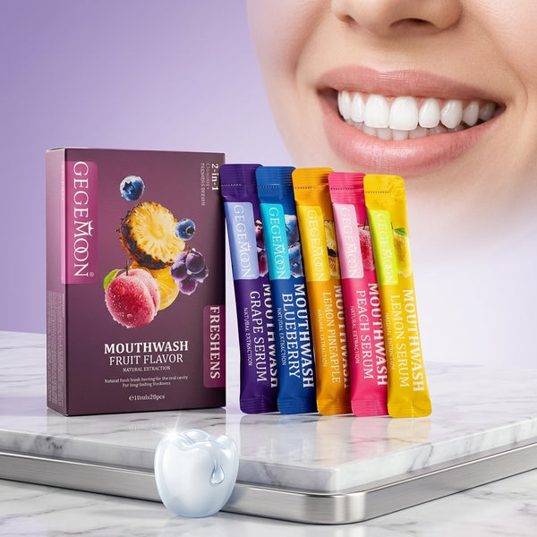 Fruity Flavored Mouthwash Sachet Mix – Refreshing Breath Freshening & Antibacterial Oral Care (Assorted Pack)